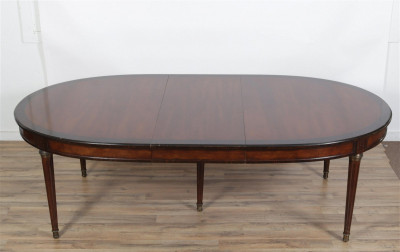 Louis XVI Style Walnut Extension Dining Table