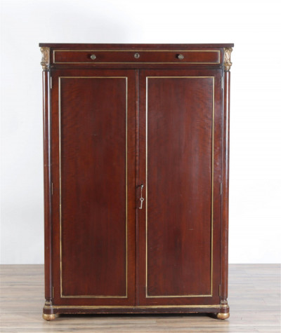 Image for Lot Neo-Classical Style Parcel-Gilt Wardrobe