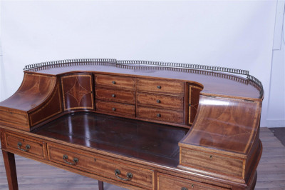 George III Style Inlaid Carlton House Desk