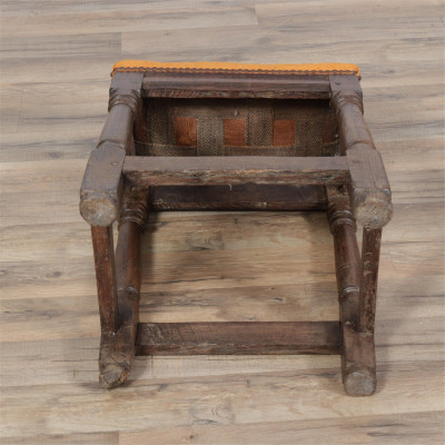 English Baroque Oak Joint Stool, Late 17th C.