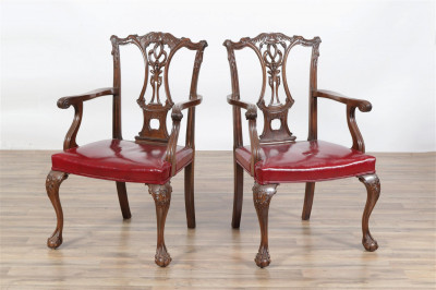 Set of Twelve Irish Chippendale Dining Chairs