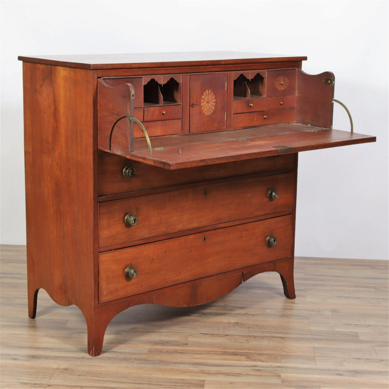 Federal Inlaid Secretary Chest of Drawers, 19 C.