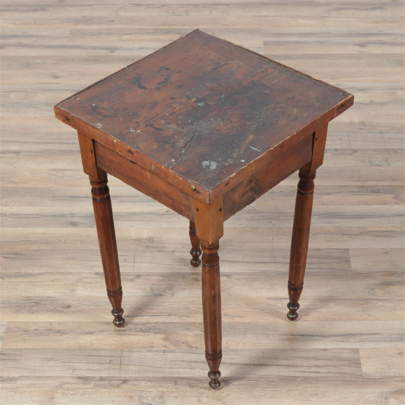 Late Federal Stained Pine Side Table