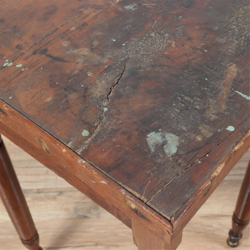 Late Federal Stained Pine Side Table