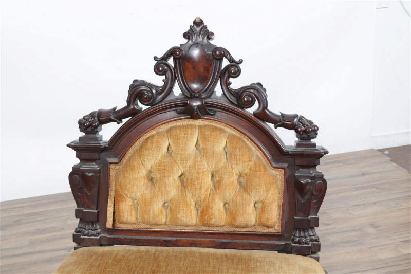 American Baroque Revival Hall Chair, 19th C.