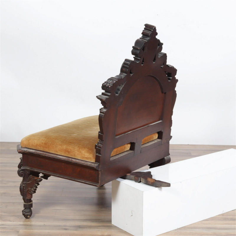 American Baroque Revival Hall Chair, 19th C.