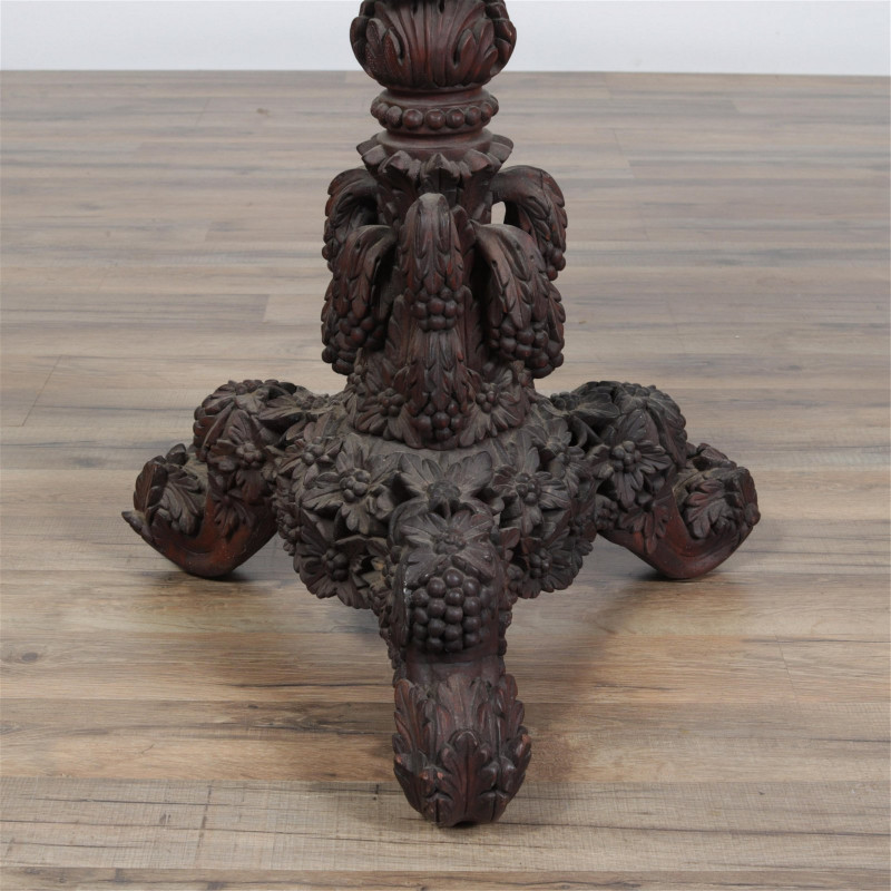Southeast Asian Carved Teak Table, 19th C.
