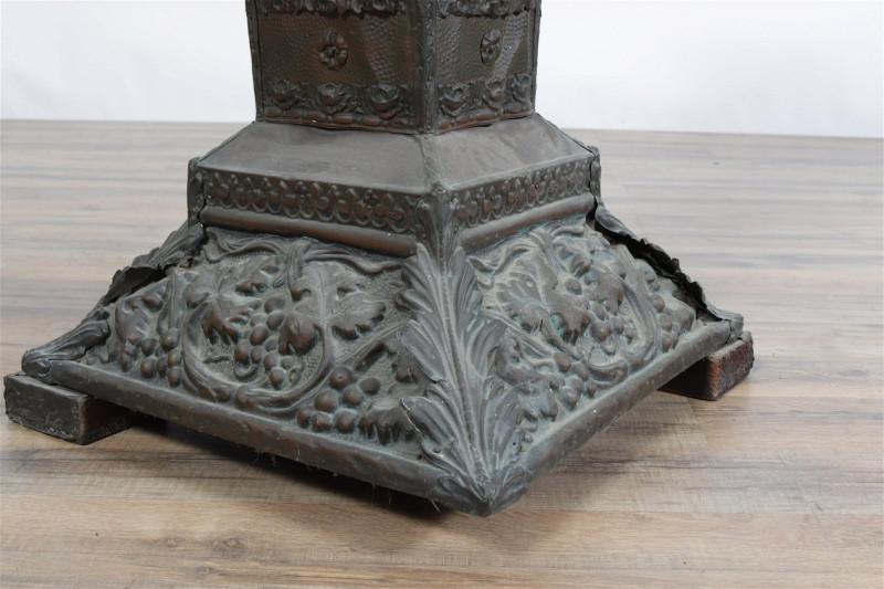 Renaissance Revival Repousse Brass Pedestal