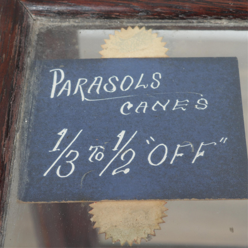 Victorian Oak Cane/Parasol Display Cabinet, 19 C.