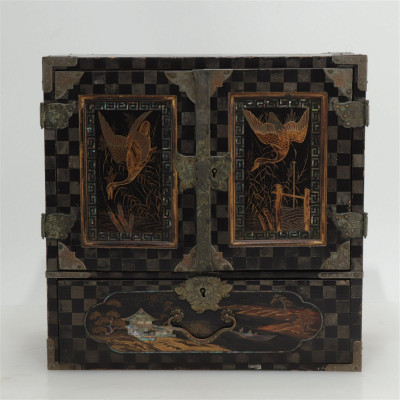Japanese Small Lacquer Table Cabinet