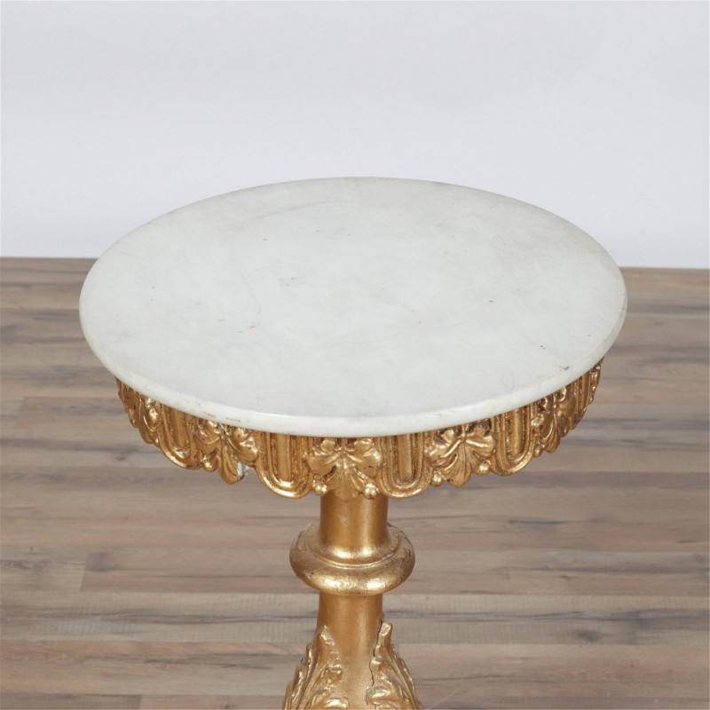 Victorian Giltwood and Composition Pedestal