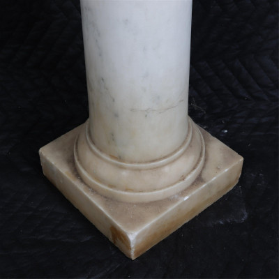 Classical Style White Marble Pedestal, 19th C.