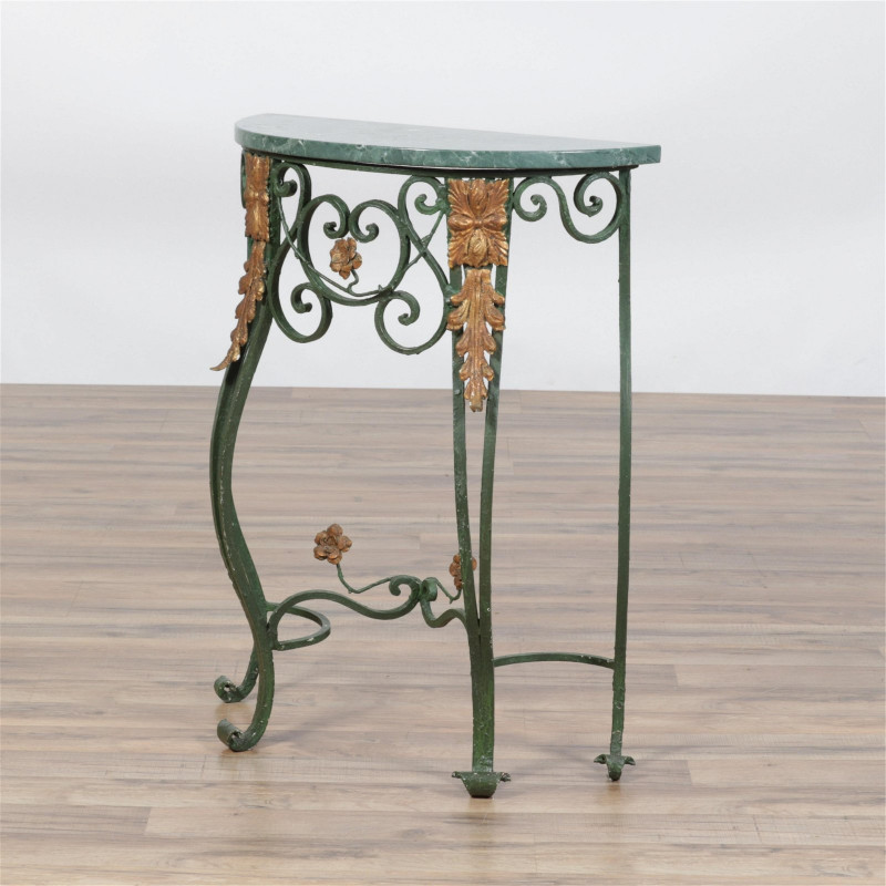 Rococo Style Painted Iron Console