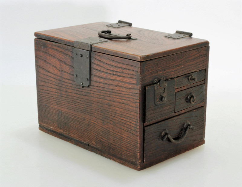 Japanese Tansu "Accounting" Box With Abacus
