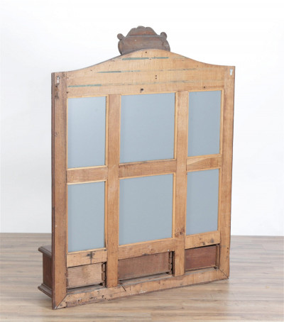Victorian Oak Mirrored Hall Shelf