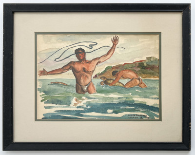 George Alan Swanson - Untitled (Bathers and Turtles)