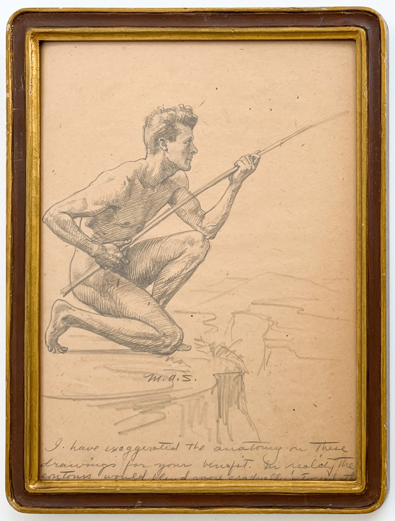 Artist Unknown - Study of Man with Spear