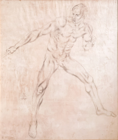 Image for Lot Léonard Tsuguharu Foujita - Study of a Nude Man