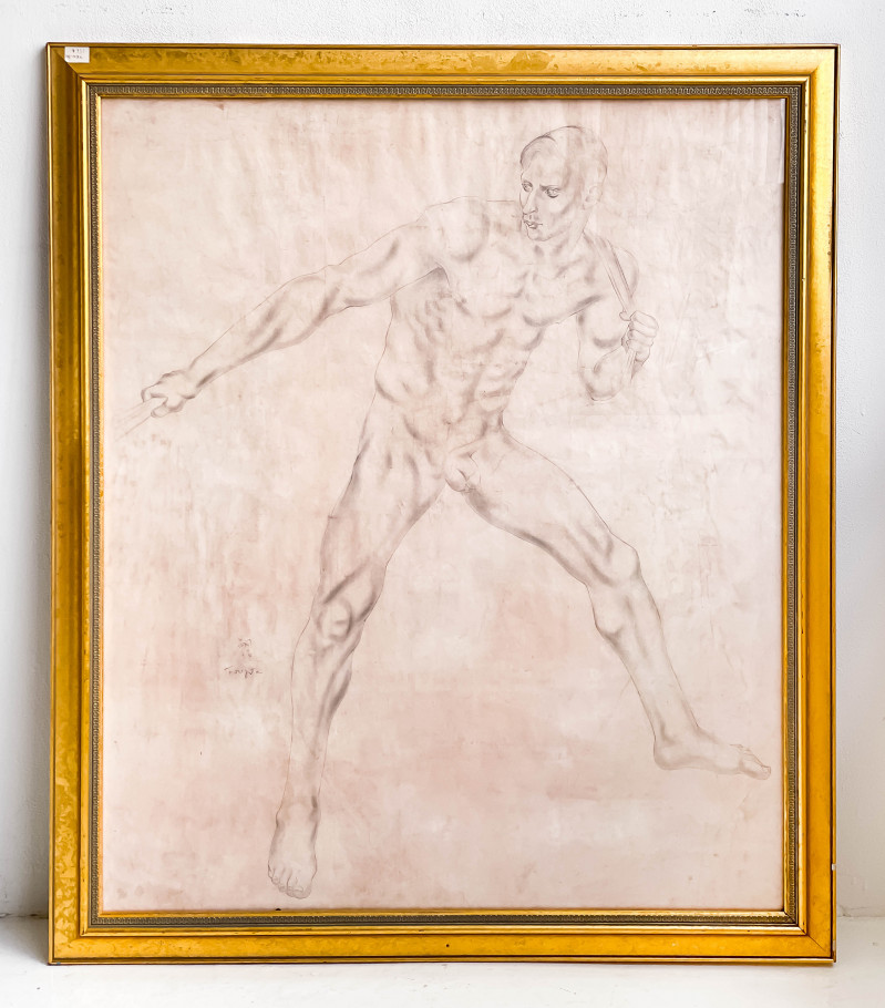 Léonard Tsuguharu Foujita - Study of a Nude Man