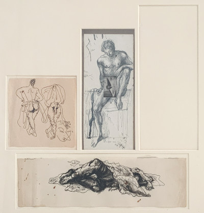 Image for Lot Pavel Tchelitchew - Untitled (Erotic Sketch Assemblage)