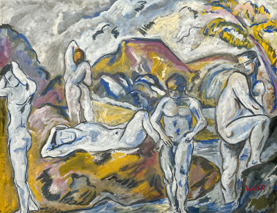 Image for Lot Unknown Artist - Untitled (Group of Nude Figures)