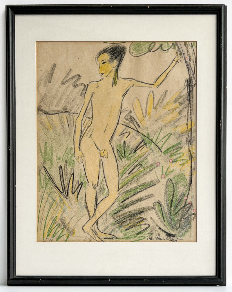 Otto Mueller - Stehender männlicher Akt (Standing Male Nude)