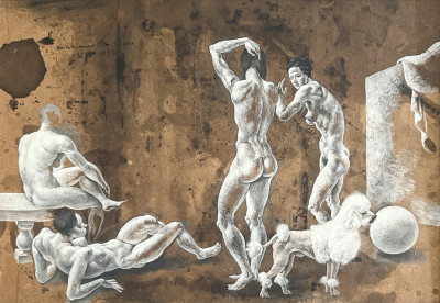 Image for Lot Mariano Andreu - Untitled (Group of Nude Figures)