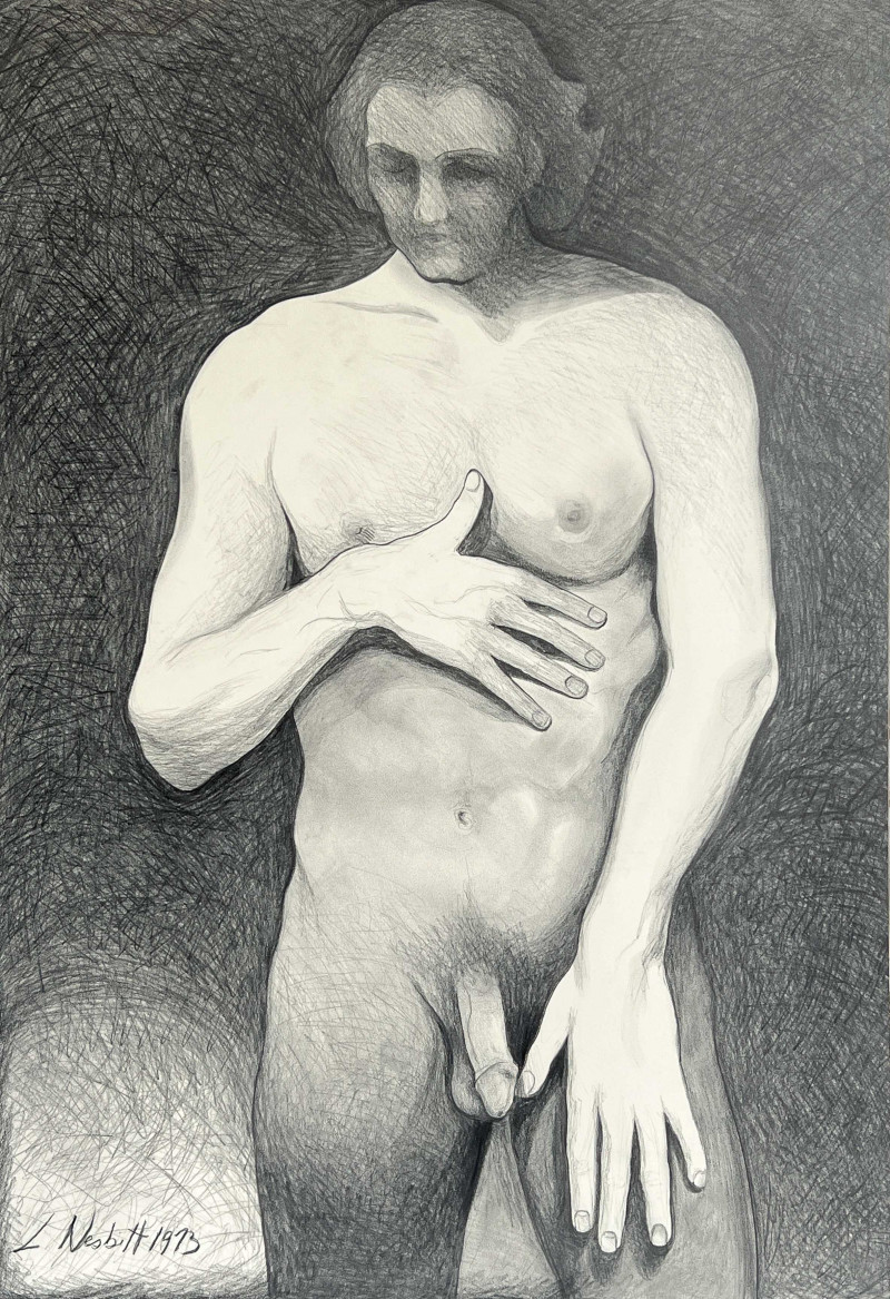 Lowell Nesbitt - Untitled (Male Nude)