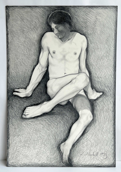 Lowell Nesbitt - Untitled (Sitting Nude)