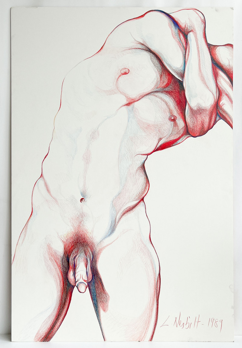 Lowell Nesbitt - Untitled (Stretching Nude Male)