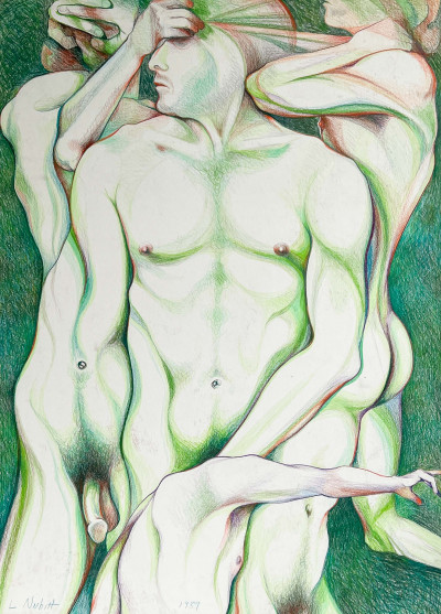 Image for Lot Lowell Nesbitt - Multidimensional Green Nudes