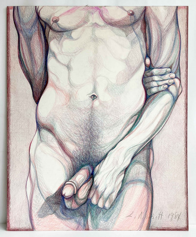 Lowell Nesbitt - Untitled (Nude Man)