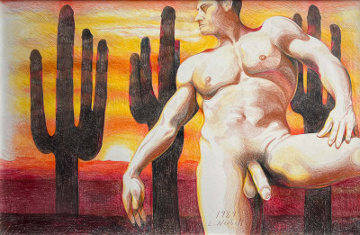 Image for Lot Lowell Nesbitt - Untitled (Desert Nude)