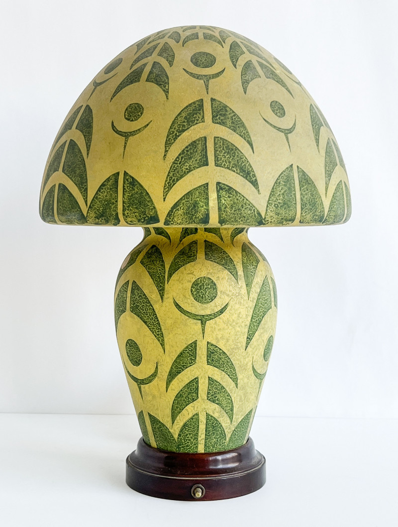 Art Deco Glass Boudoir Lamp