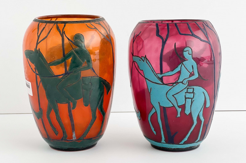 Marcel Goupy - Two Art Deco Vases