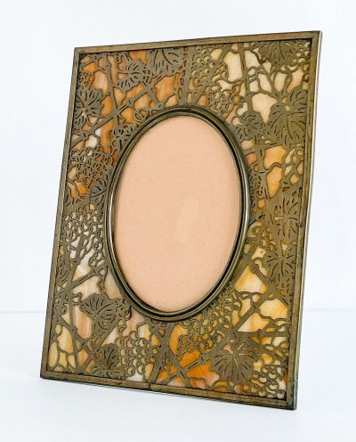 Image for Lot Tiffany Studios - Bronze And Favrile Glass Frame