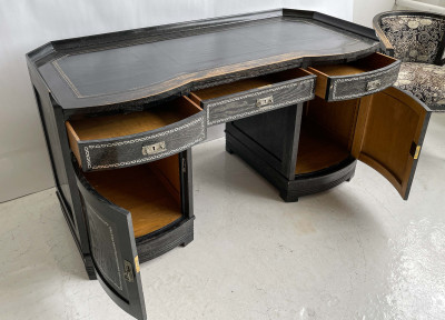 Bernhard Ludwig Black Cerused Oak Desk & Chair