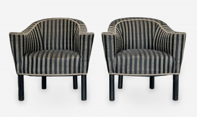 Image for Lot Pair of Josef Hoffmann Villa Gallia Chairs