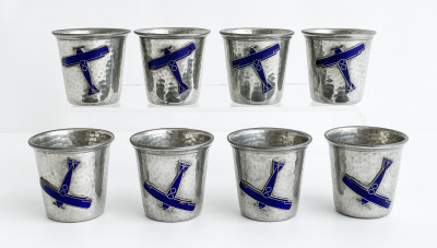 Image for Lot Einar Dragsted - Set Of Aviation Theme Cups