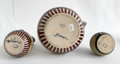 Five Étienne Vilotte & Poterie De Ciboure Pottery Vessels