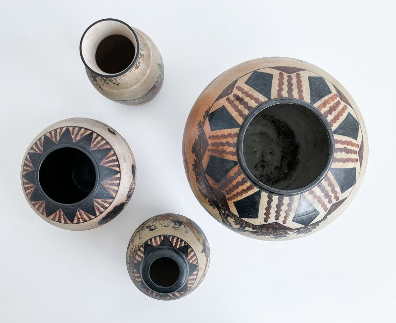 Four Étienne Vilotte & Poterie De Ciboure Pottery Vessel