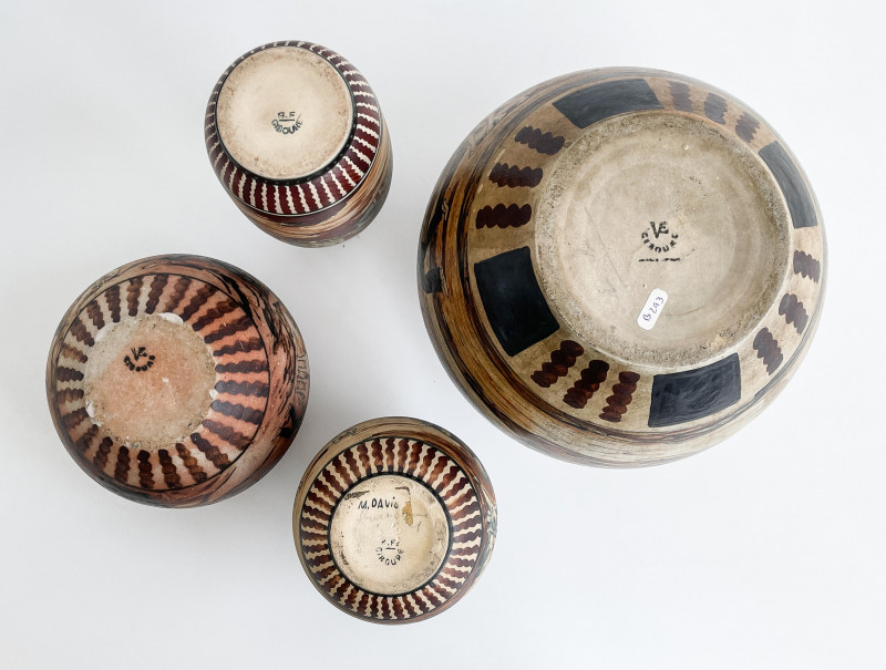 Four Étienne Vilotte & Poterie De Ciboure Pottery Vessel
