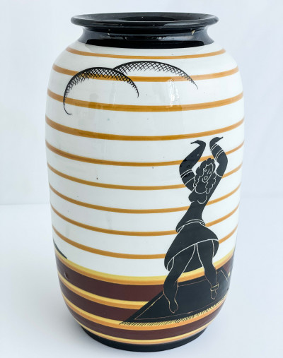 Rometti Ceramiche - Vase 'Deserto con Figure'