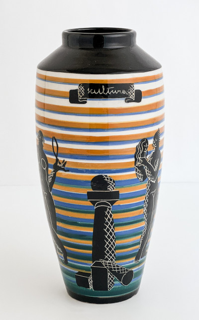 Image for Lot Rometti Ceramiche - Vase 'Le Arti'