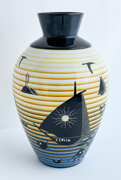 Image for Lot Rometti Ceramiche - Vase 'Marinaresca'