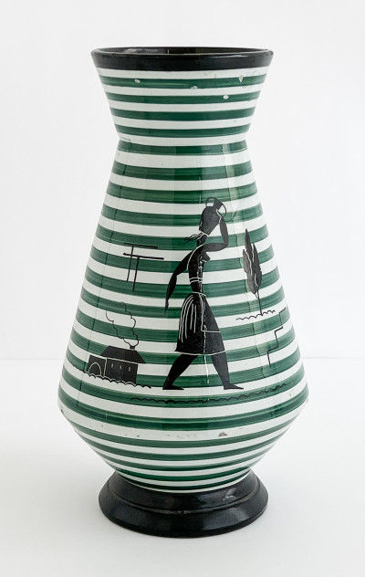 Image for Lot Rometti Ceramiche - Vase 'Scena Campestra'