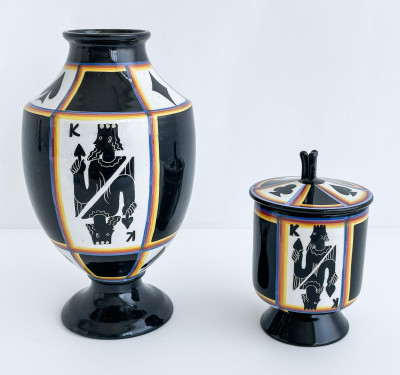 Image for Lot Rometti Ceramiche - Vase And Covered Jar '5/31/20225/31/20225/31/2022'
