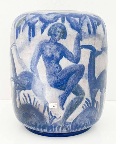 Image for Lot Andre Naudy for Sévres - Large Vessel with Classical Pastoral Scene