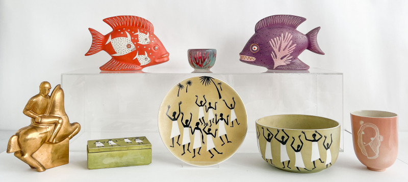 Waylande Gregory - Group Of Ceramics And Glass