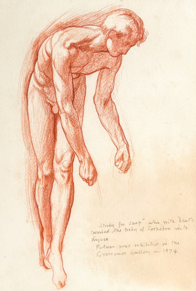 William Blake Richmond - Study for the Figure of Sleep from Sarpedon